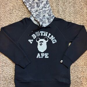 A Bathing Ape Black and Gray Men's Sweater